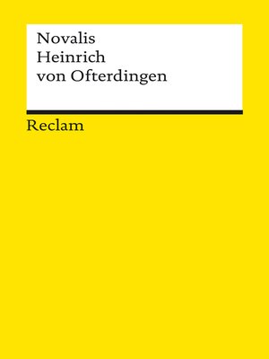 cover image of Heinrich von Ofterdingen. Ein Roman